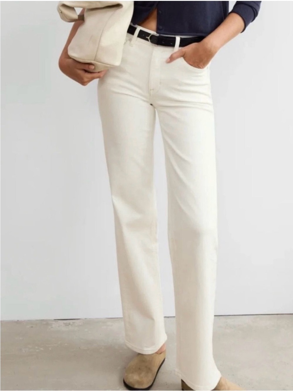 AYR The Secret Sauce Cream Straight Leg Jeans Size 27S